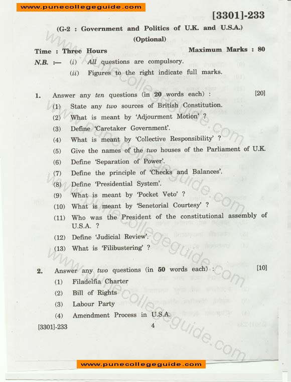 Political Sciencs (Political Ideologies) government and politics of uk and usa