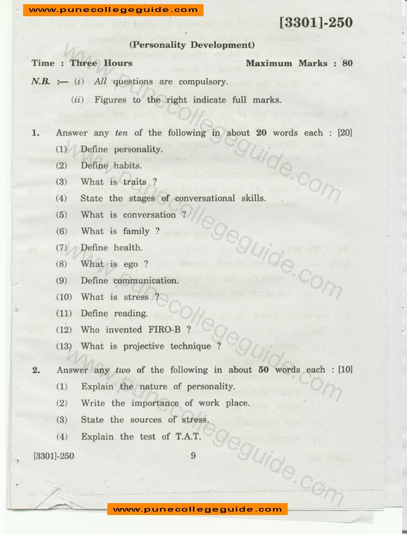 Psychology Special Paper I (Abnormal Psychology) personality Developement